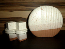 Set Vase+ Kerzenhalter,   Ton