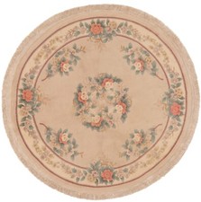 China Handgewebter Orientteppich 204x204cm - Fein, Chinesisch, Carpet, Rug, Beigerund