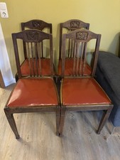 Antike Eichen-Esszimmerstühle