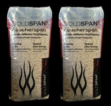 2 x Goldspan smoke Räucherspan 15 kg Rauchspäne 3,0 - 5,0 mm B10/40 Räuchermehl