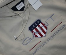 Gant Reg Archive Shield Silky Beige Kapuzen Pullover / Hoodie Gr.XL