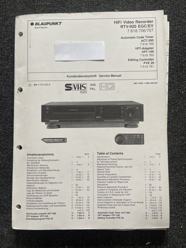 Blaupunkt rtv 920 - blaupunkt, rtv-920