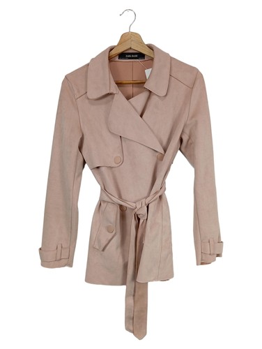 Zara damen trenchcoat - rosa, gr