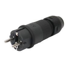 ABL ELAMID 2K Schutzkontaktstecker, IP54, 16A/250V~, schwarz