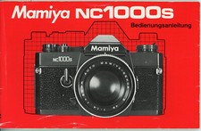 Bedienungsanleitung MAMIYA NC1000s Spiegelreflex Kamera User Manual (Y6016