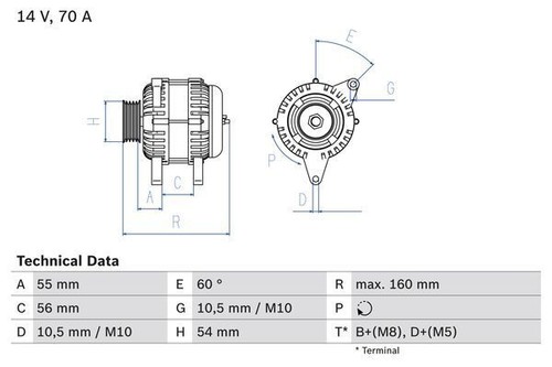 Bosch lichtmaschine 986 044 - bosch, 0