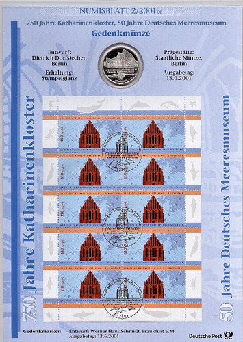 Numisblatt 2001 10 dm - ,