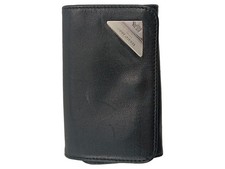 RENATO ANGI Schlüsseletui Leder Schwarz Elegant Schlüsselmappe