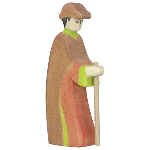 Hirte mit stab holztiger - stab, (3)