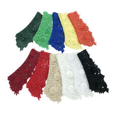 Damen Stickerei Spitze Blume Gefälschter Kragen Ausschnitt Revers Tops Halsband