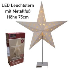 Led leuchtstern mit metallfuß - mit,