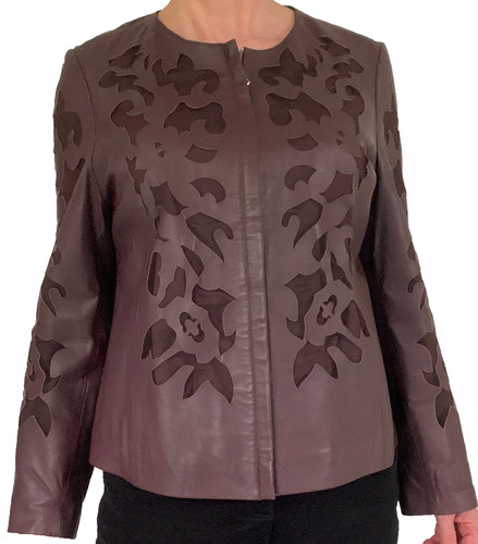 Lederjacke mit interessanten
