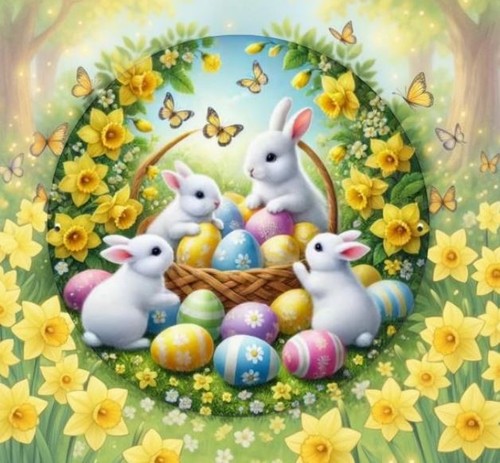 Holzschild ostern osternest - holzschild,