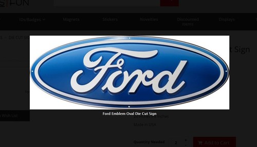 Schild ford logo mustang - us,