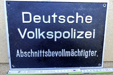 DDR Schild Deutsche Volkspolizei Abschnittsbevollmächtigter ABV VP