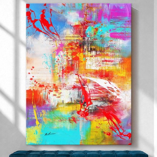 Leinwandbild xxl abstrakt bunt - leinwandbild,