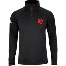 Adidas Rose 1/4 Zip Longsleeve Herren langarm Shirt Sport Rolli Pullover schwarz