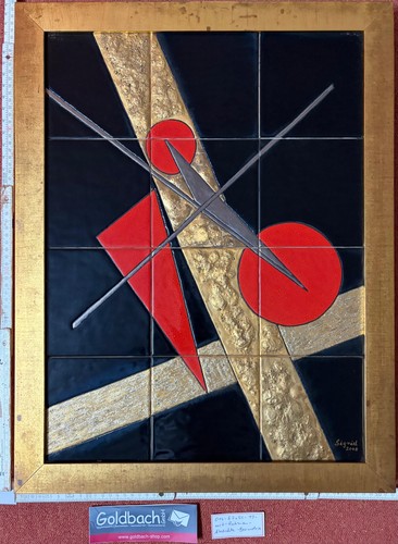 Kachelbild mit blattgold - blattgold, in