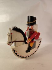 Olbernhauer Reiterlein Nussknacker Pferd Sebel rot Weihnachten Erzgebirge