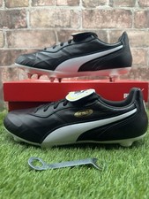 Puma King Top SG Fußballschuhe Herren Gr. UK 7 schwarz weiß K-Leder 105733-01