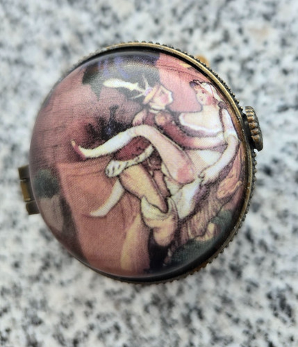 Antik porzellan dose - porzellan, hand