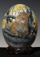 Straußenei  Leopard Decoupage