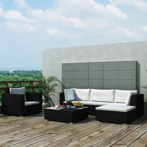 Poly rattan sitzgarnitur - poly,