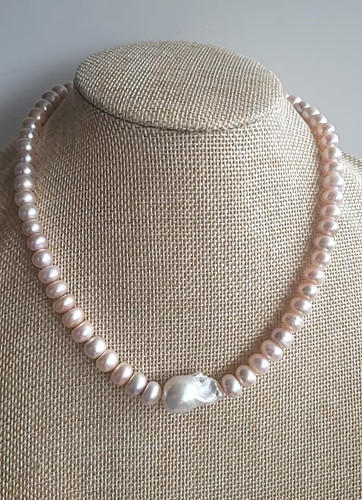 Akoya perlenkette mit - perlenkette, barock