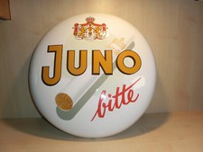 16368) Juno Zigaretten - orig. Emailschild - 50iger Jahre - D. 45 cm - ansehen
