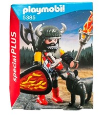 Playmobil 5385 Wolfskrieger Ritter Wolf Kämpfer Axt Schwert Barbar Fackel NEU