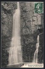 Salins /Jura, Chûtes du Creux-Billard, Wasserfall, Ansichtskarte 1908 