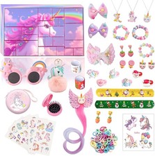 Adventskalender Mädchen 2025 Einhorn 24 Tage Spielzeug Schmuck Weihnachtsbox