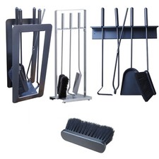 Kaminbesteck HEIBI hergestellt in Deutschland schwarz Edelstahl Wandbesteck Ofen