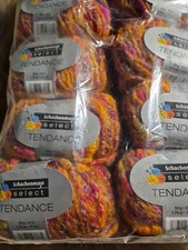 StrickWolle Schachenmayr Tendance Mohair Wolle Poly Mix 500g Garn gelborangerot