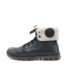 Palladium Damen 92610072 Stiefel Schwarz Leder Boots Schnürboots EU 38