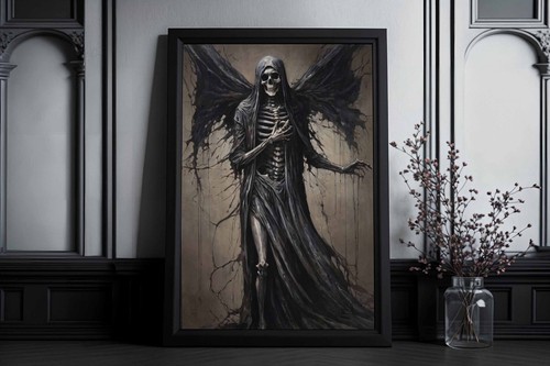 Schädelbild gotischer druck - schädelbild,,