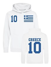 Kinder Greece Hoodie Trikot Pullover mit Wunschname & Nummer WM Fußball Fun