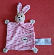 KIK ERGEE SCHMUSETUCH * ROSA HASE RABBIT BUNNY * UNBESCHMUST * KUSCHELTUCH