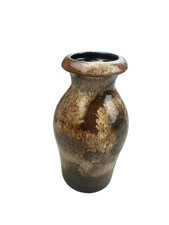 vintage Scheurich Keramik Vase W-Germany 208-21 70er 80er 21cm braun PT1