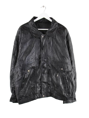 Vintage 90s leder jacke - leder,