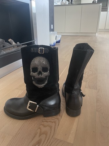 Damen bikerstiefel schwarz - damen,