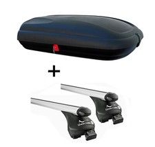 Dachbox CA320L carbonl.+Dachträger Quick Alu für für VW Golf Alltrack ab 15 Reli