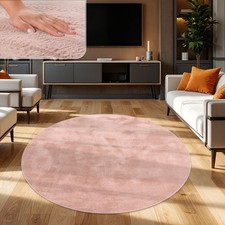 Wohnzimmer Hochflor Teppich Kunstfell Modern Unifarben Flauschig Weich