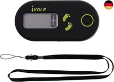 HIQE-FL Mini Pedometer, 3D Pedometer with Clip and Lanyard, Simple Accurate
