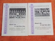 2 Programme DDR-OL Wismut Aue-FC CZ Jena  1981/82 und 1982/83