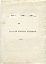 Original Urkunde zur Verleihung des Verdienstorden " Der gekreuzten Flaggen "