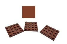 LEGO ® 3x plate 4x4 Reddish