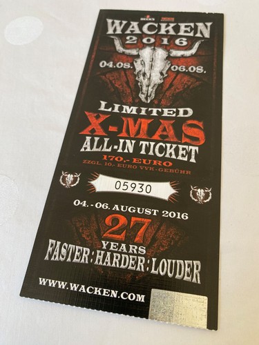Original altes wacken ticket - original,