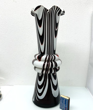Vintage Murano Vase Design Carlo Moretti oder Empoli Glas 36 cm 60er Jahre