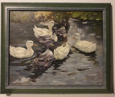 ölgemälde enten 47×57cm
